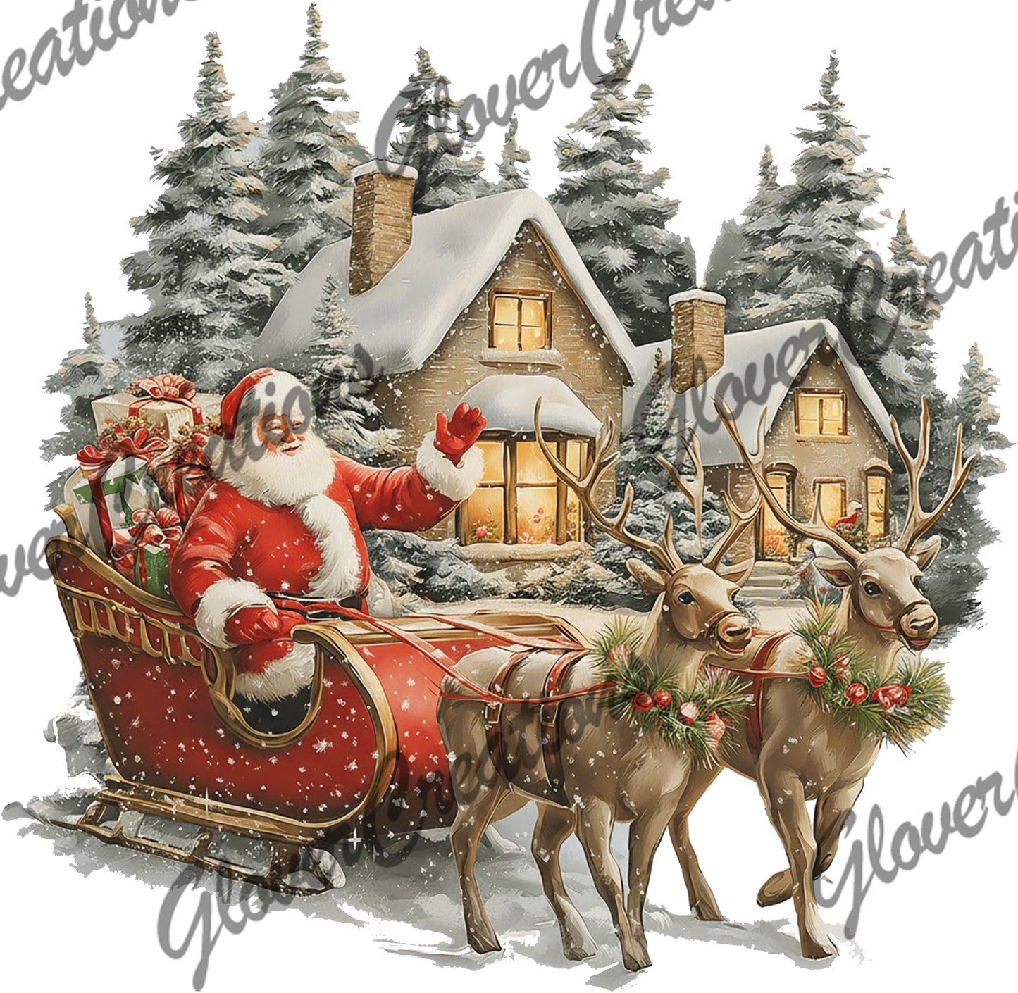 Classic Christmas Direct to Film Ready to Press Heat Transfers