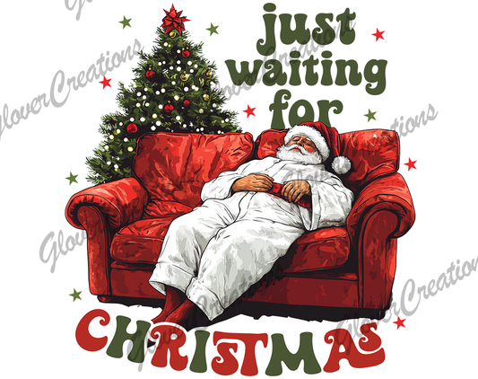 Waiting for Christmas Direct to Film Ready to Press Heat Transfers
