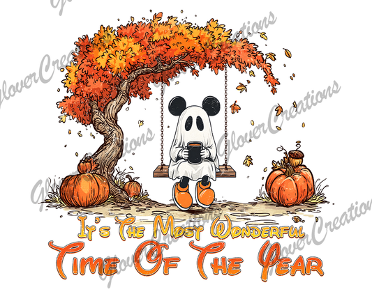 Child Size Most Wonderful Time Of The Year Direct to Film Ready to Press Heat Transfers