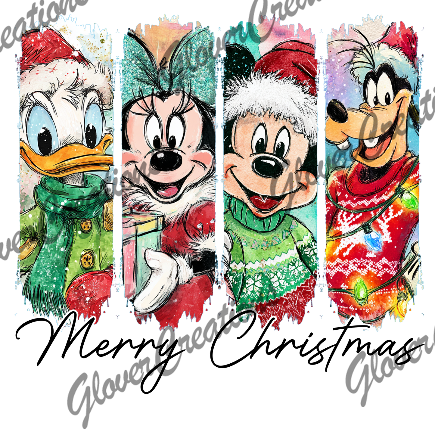 Christmas Mouse Crew Direct to Film Ready to Press Heat Transfers