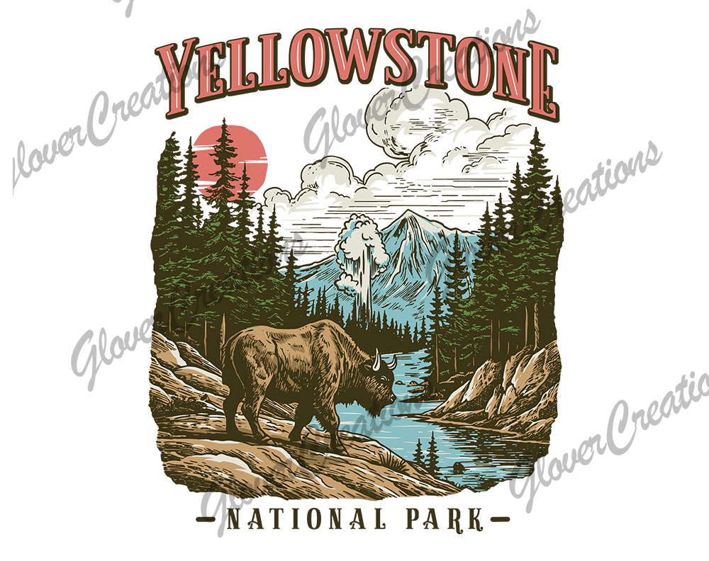 Yellow Stone Direct to Film Ready to Press Heat Transfers