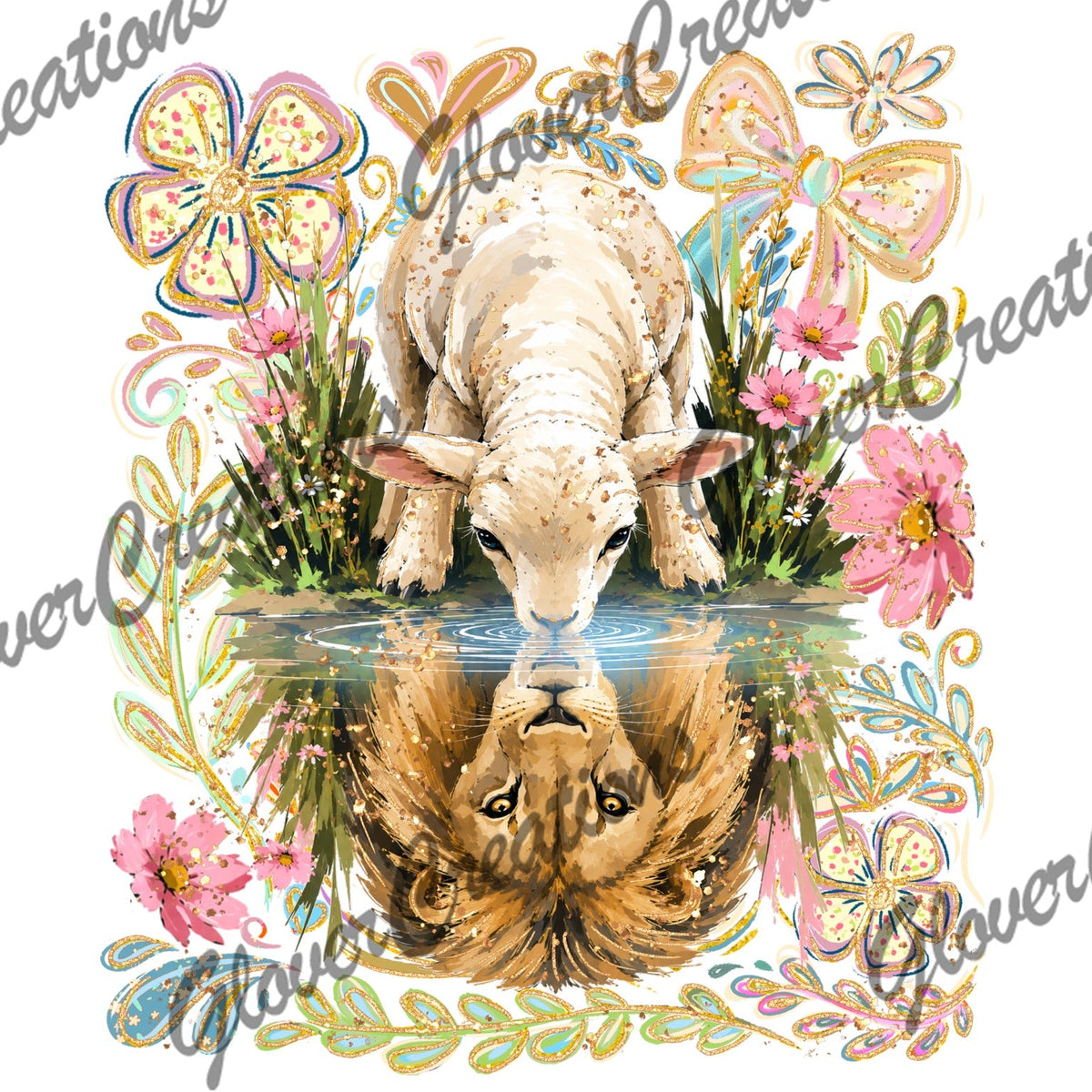 Highland cow floral boho DTF transfer