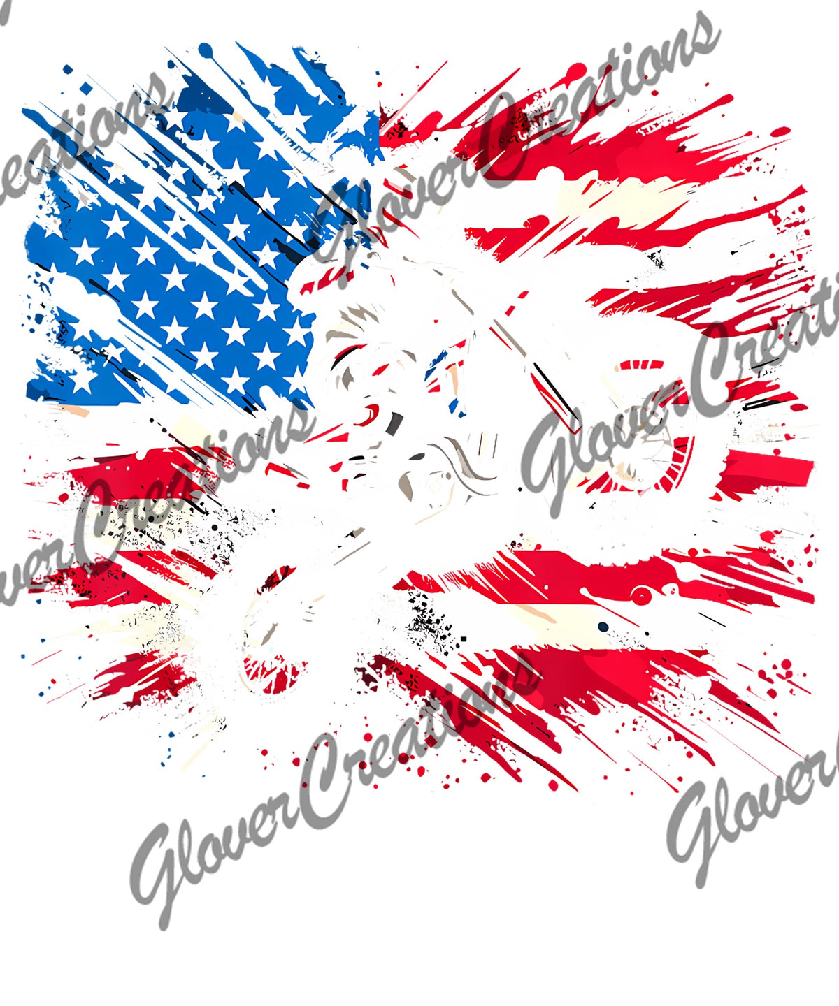American Flag Motocross Rider