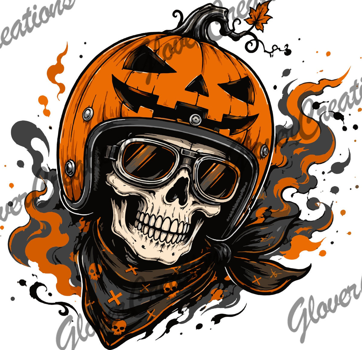 Pumpkin Skull Rider