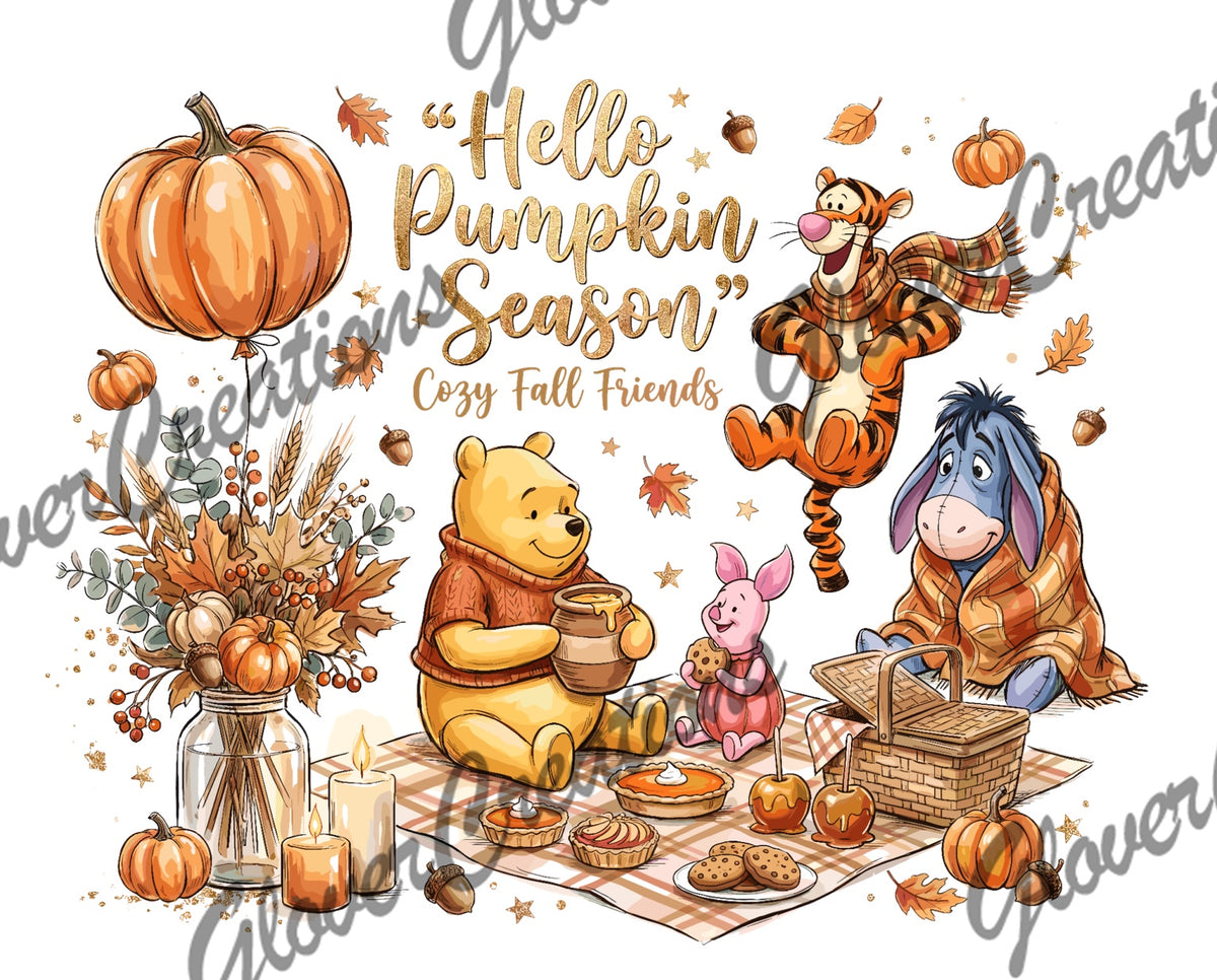 Hello Pumpkin Season - Cozy Fall Friends