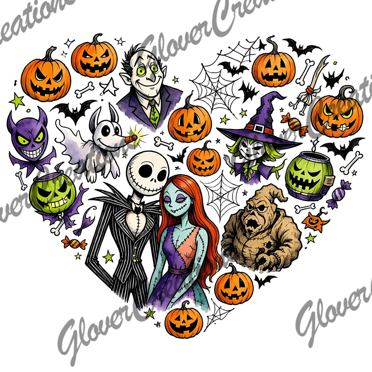 Nightmare Halloween Character Collage