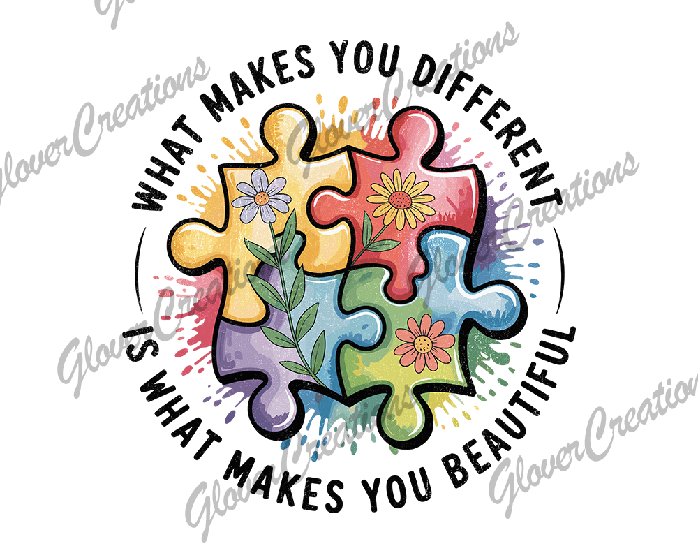 autism awareness Direct to Film Ready to Press Heat Transfers