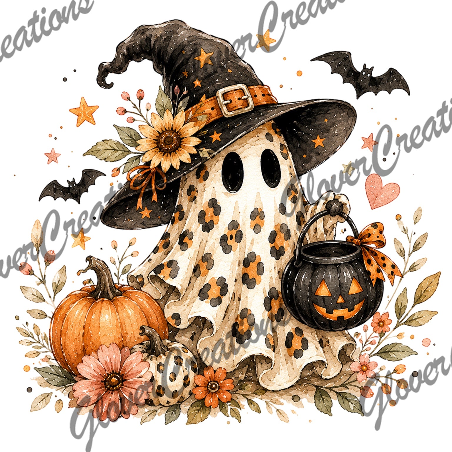 Leopard Ghost Witch Halloween