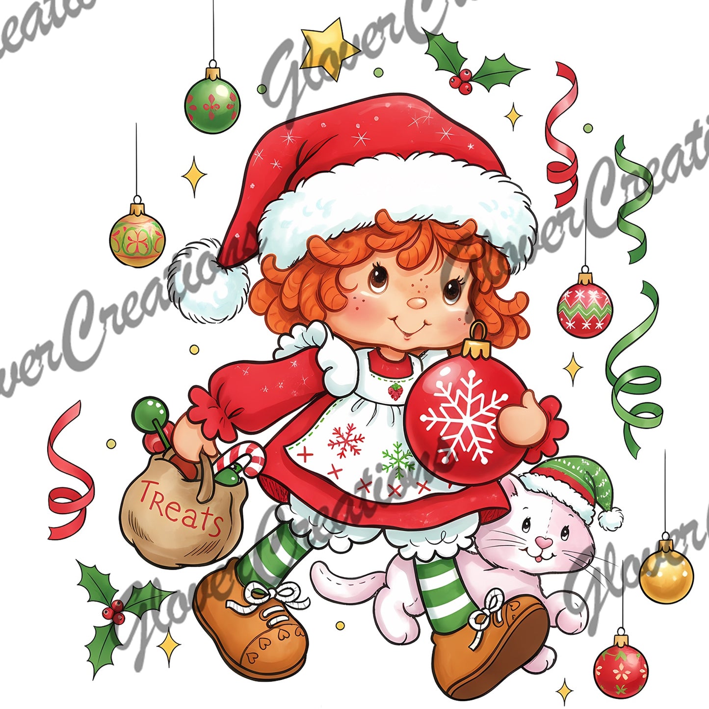 Sweet Strawberry Christmas Girl
