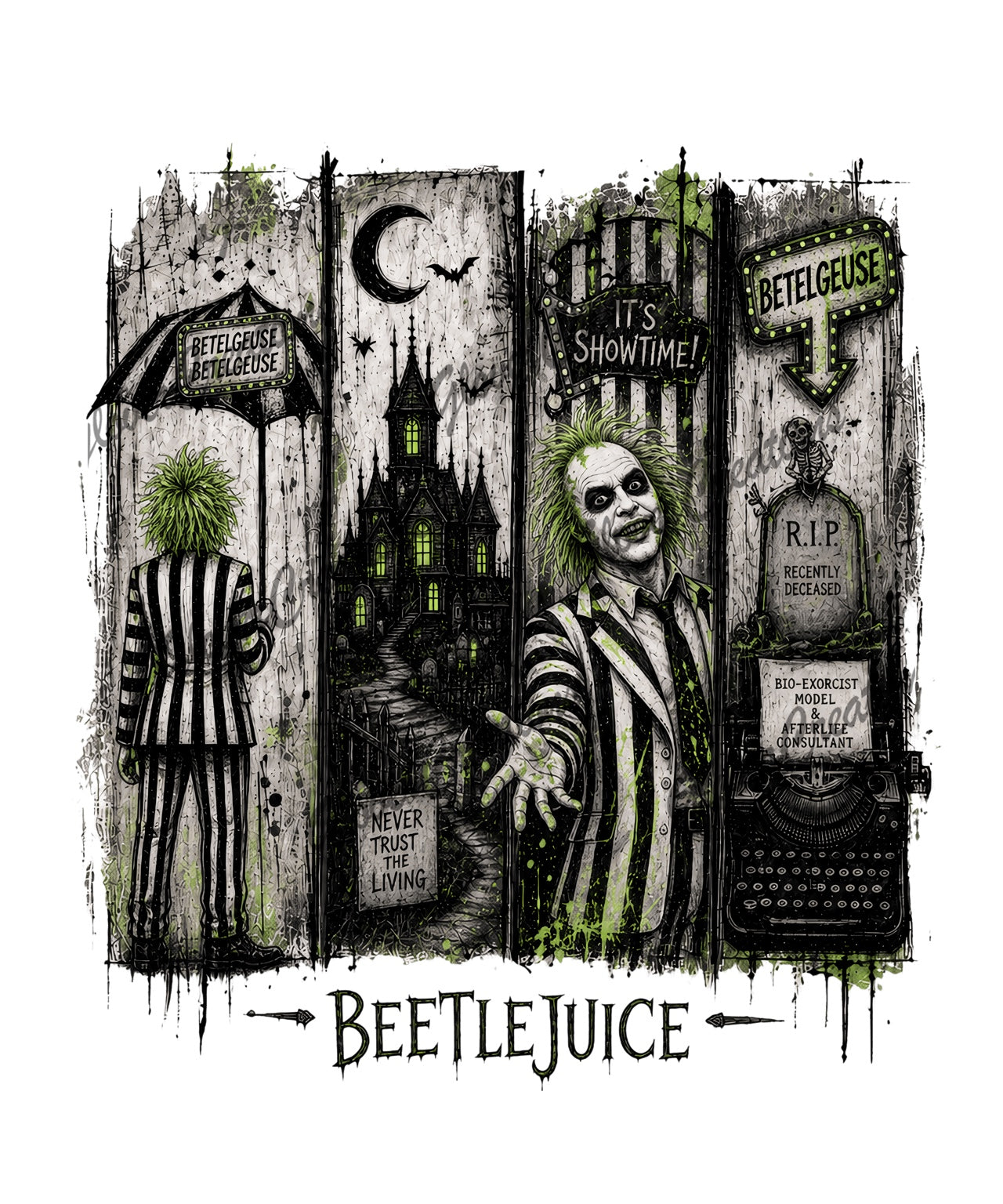 Striped Bio Exorcist Gothic Collage