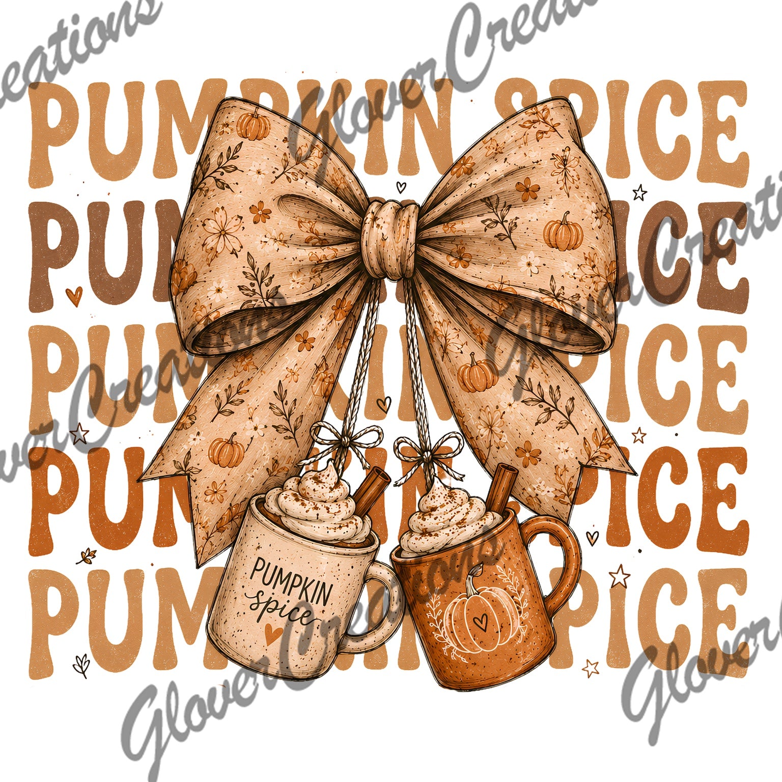 Pumpkin Spice Bow and Latte