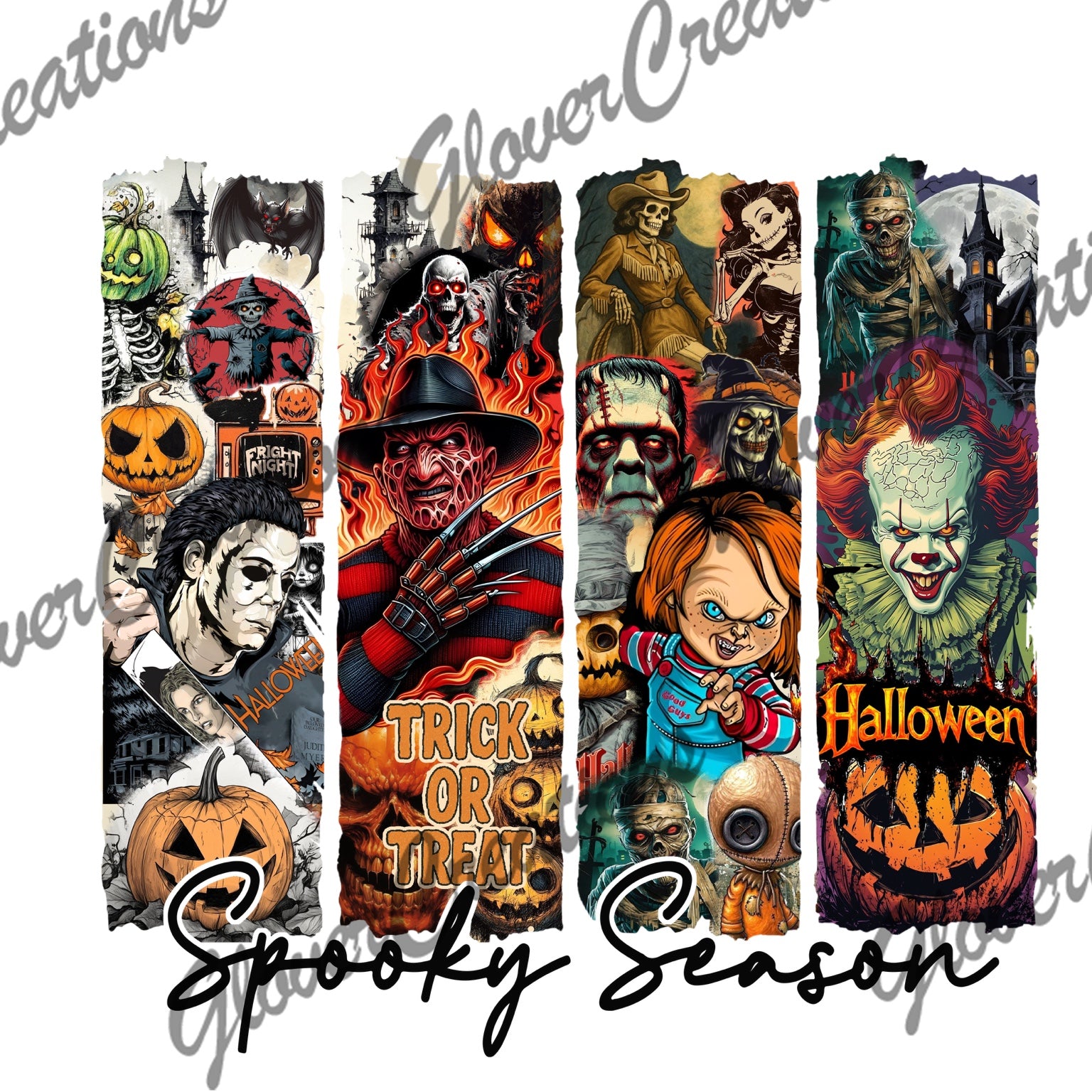 Classic Horror Spooky Season Collage