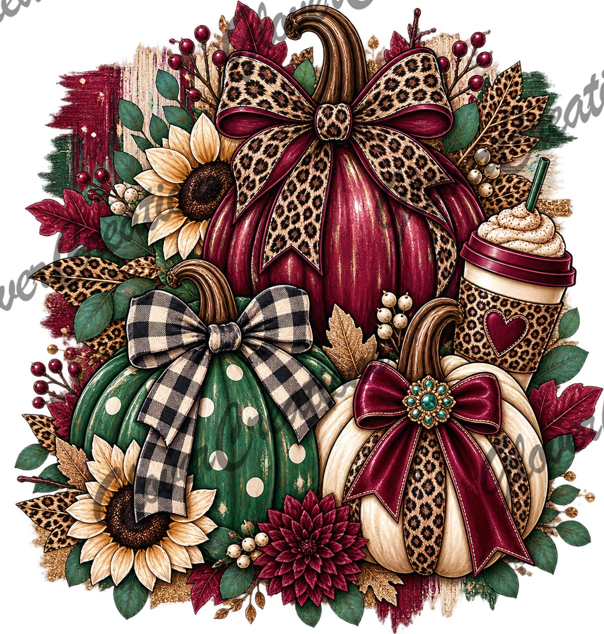 Hello Fall Western Boots & Leopard Pumpkins Direct to Film Ready to Press Heat Transfers