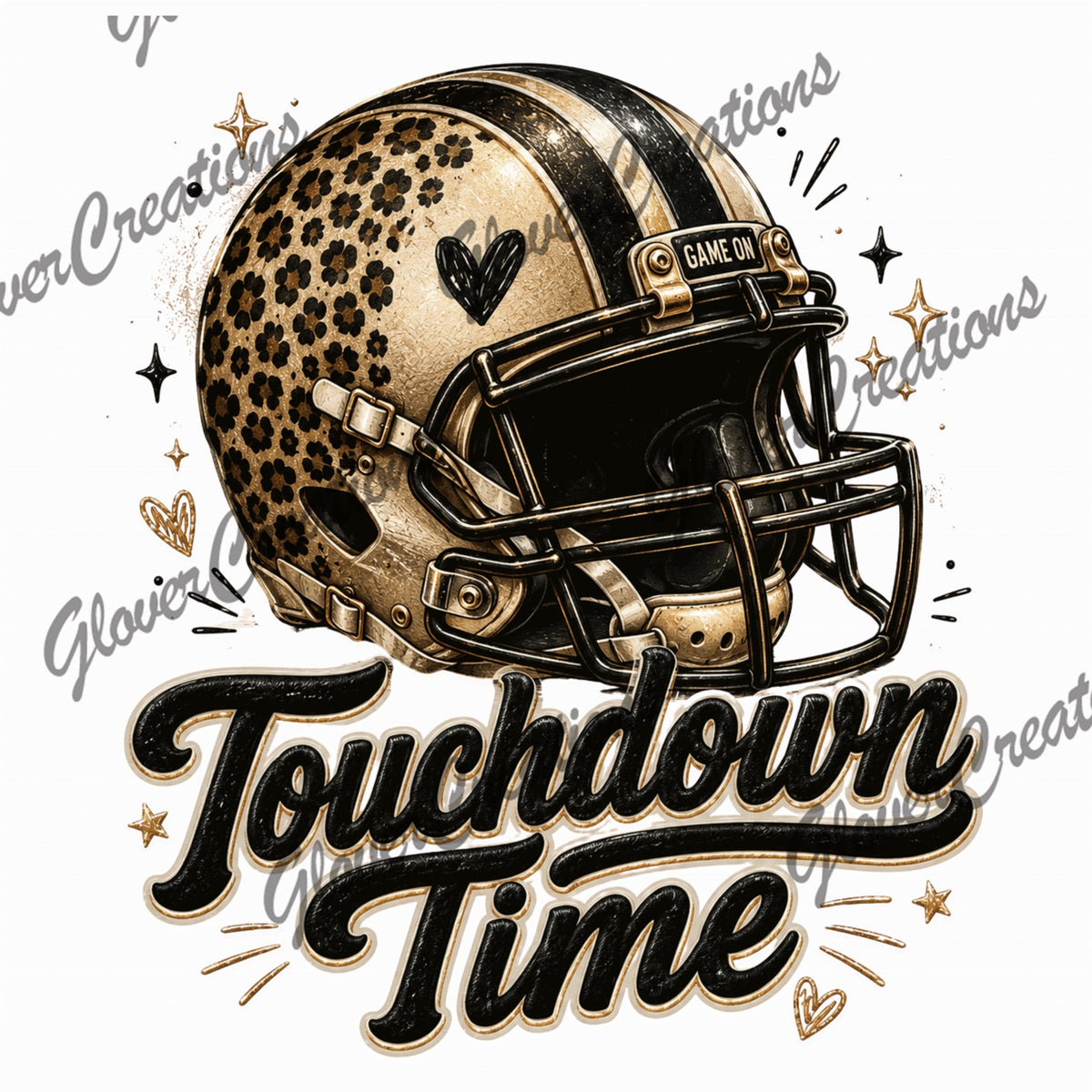 Touchdown Time Football Direct to Film Ready to Press Heat Transfers
