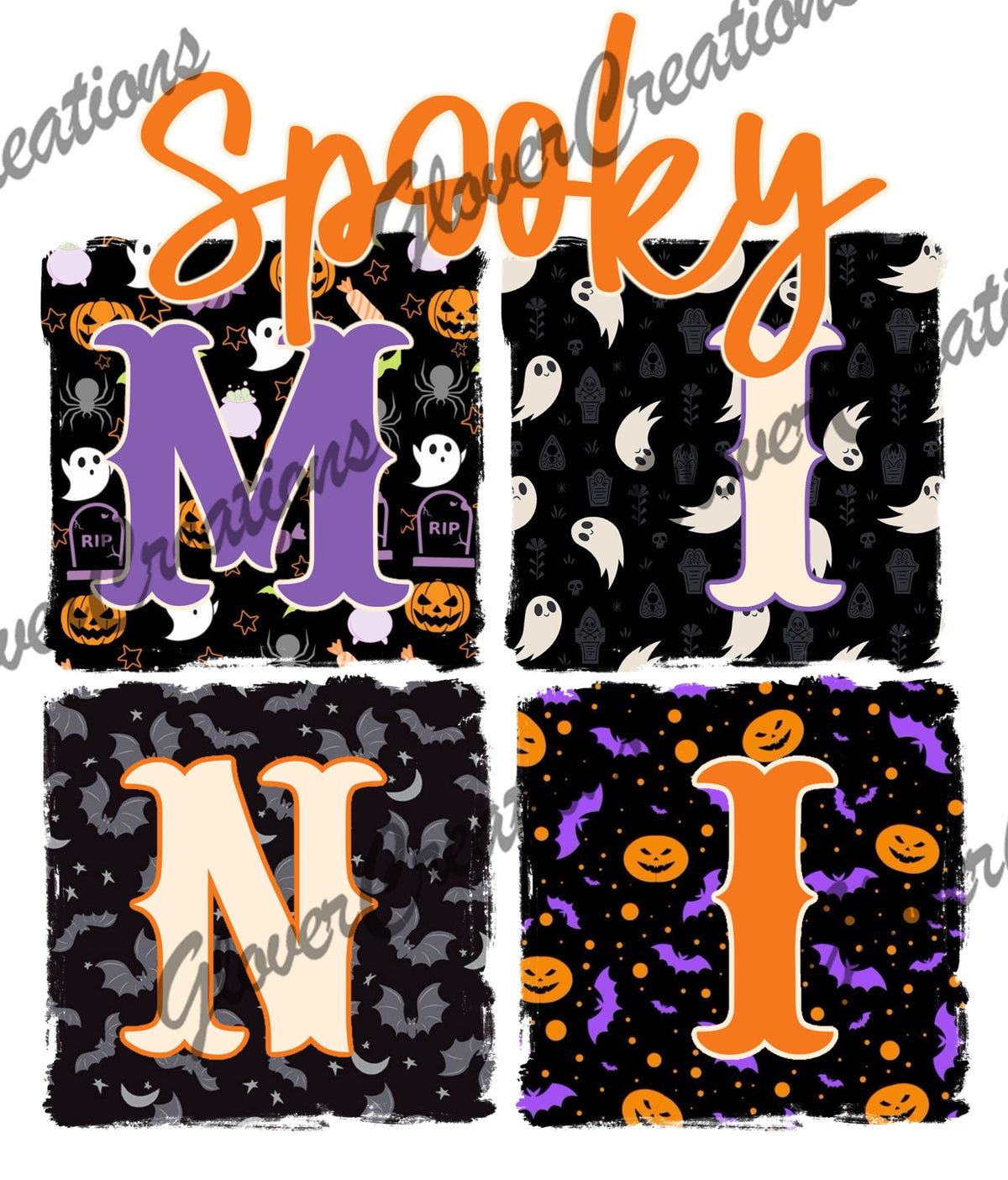 Spooky Mini Halloween Direct to Film Ready to Press Heat Transfers