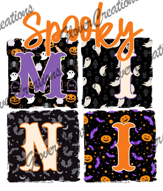 Spooky Mini Halloween Direct to Film Ready to Press Heat Transfers