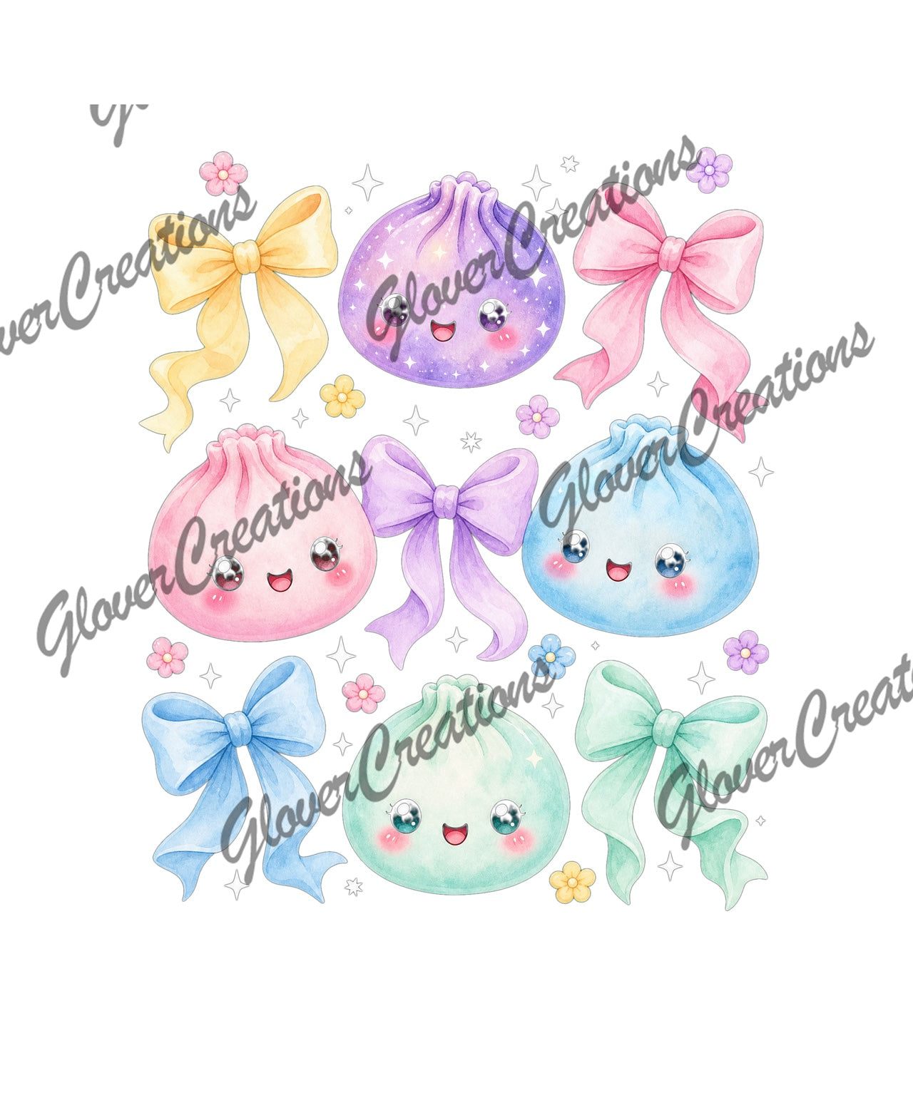Pastel Kawaii Dumplings and Bows