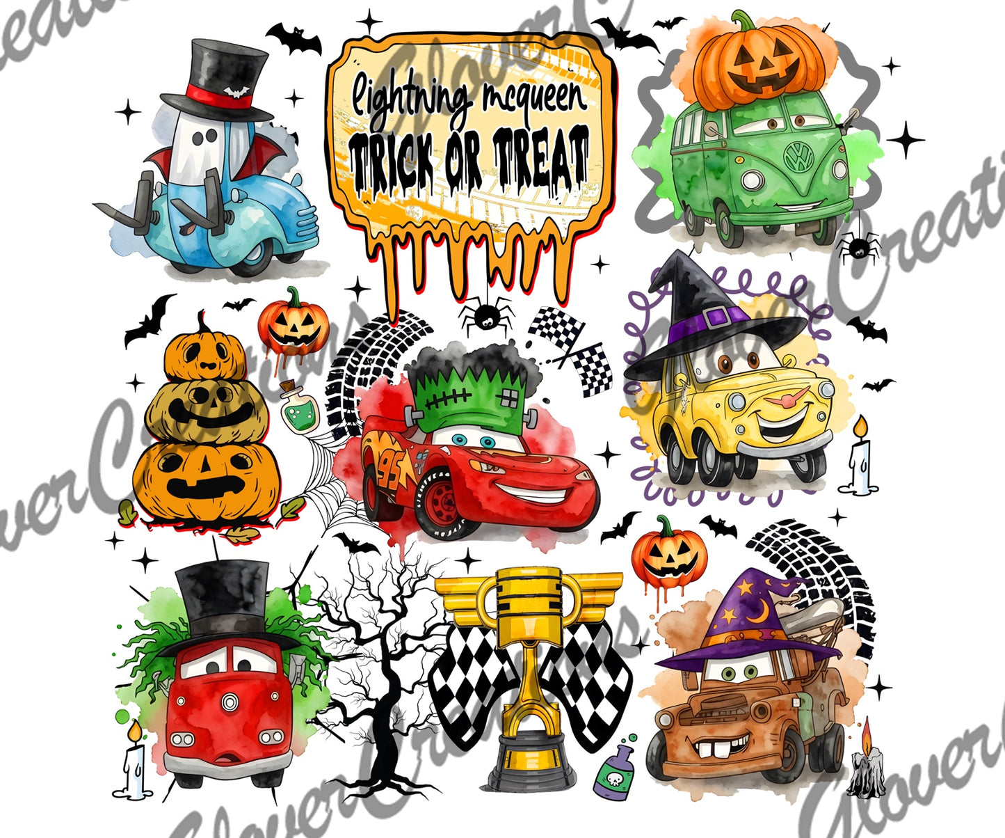 Halloween Race Cars Trick or Treat