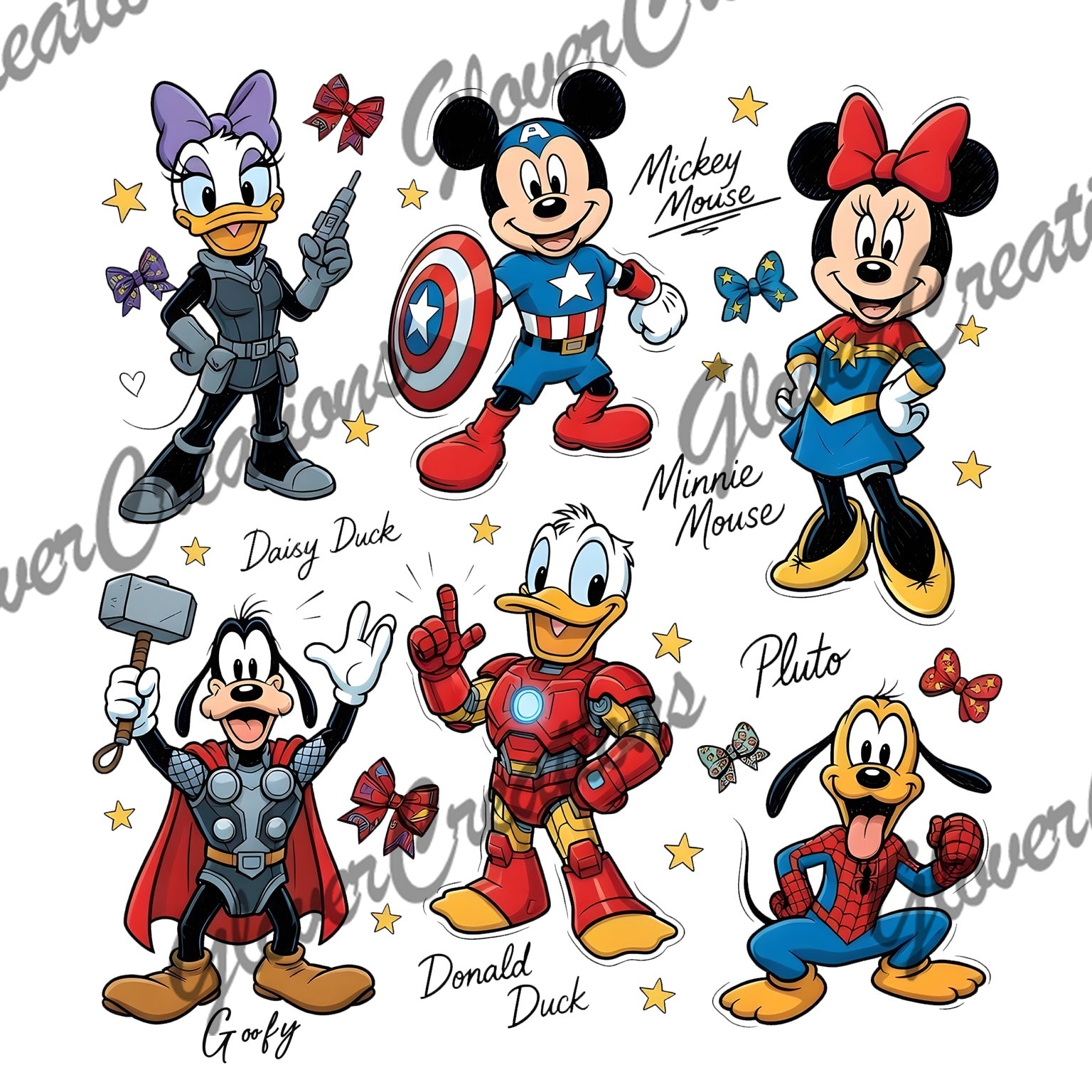 Classic Cartoon Friends Superheroes
