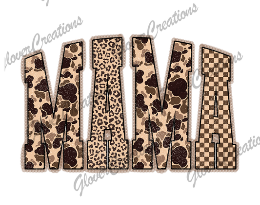Camo Mama Direct to Film Ready to Press Heat Transfers