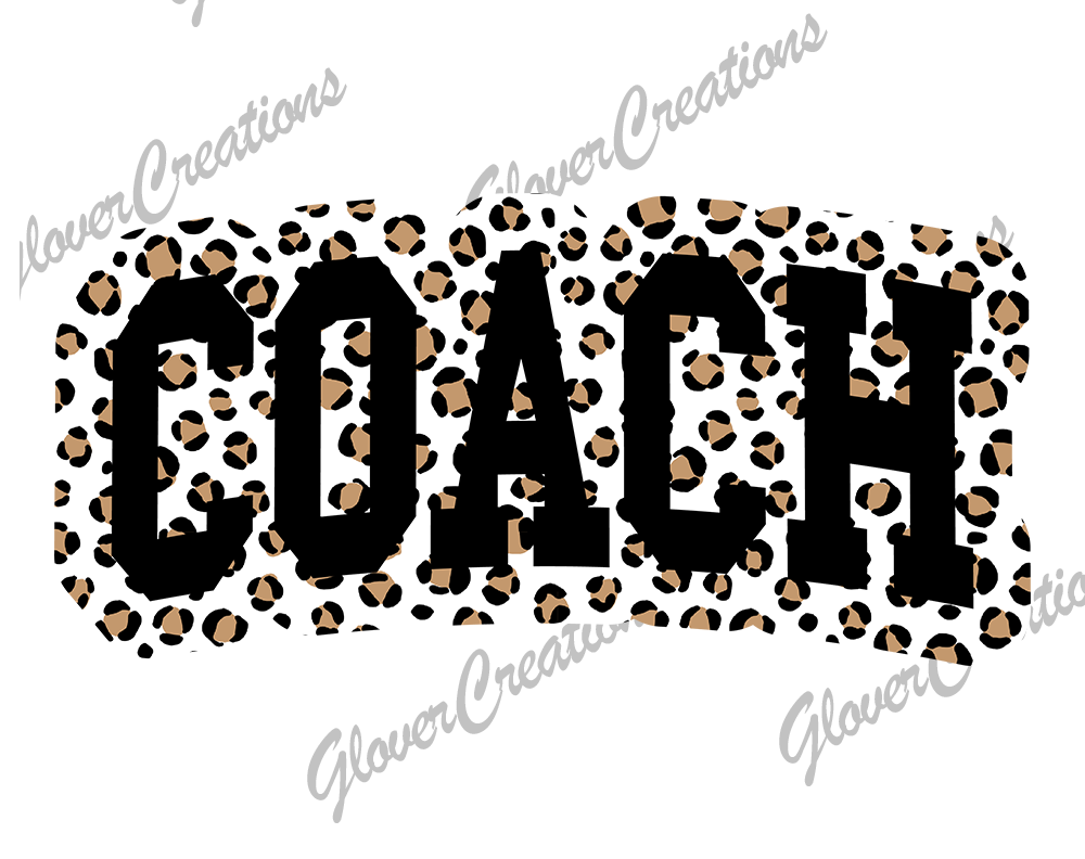 Leopard Coach Direct to Film Ready to Press Heat Transfers