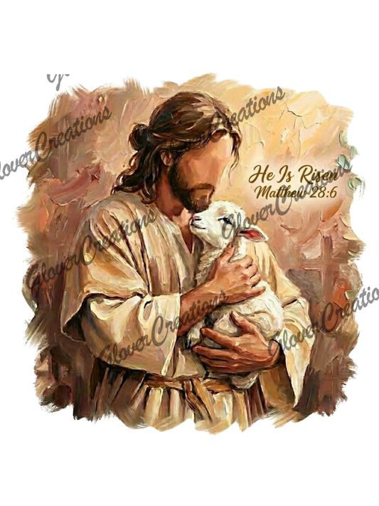 Jesus is the Lamb Direct to Film Ready to Press Heat Transfers