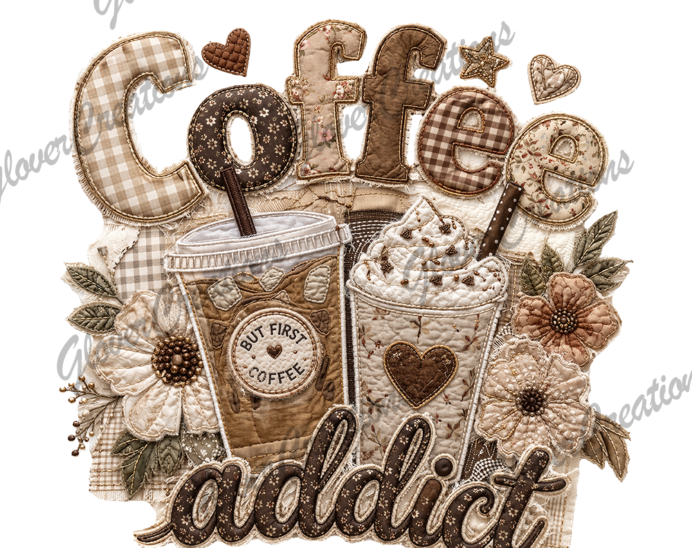 Coffee Addict Direct to Film Ready to Press Heat Transfers