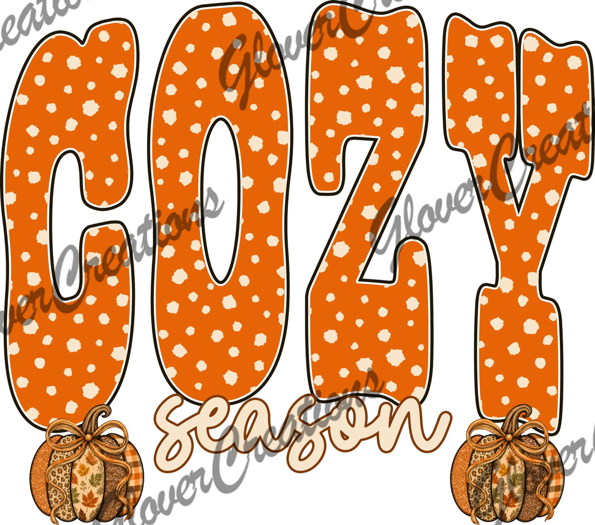 Cozy Season fall DTF heat transfer