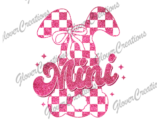 Easter Mini Bunny Direct to Film Ready to Press Heat Transfers