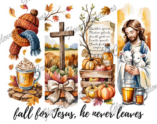 Fall For Jesus Direct to Film Ready to Press Heat Transfers