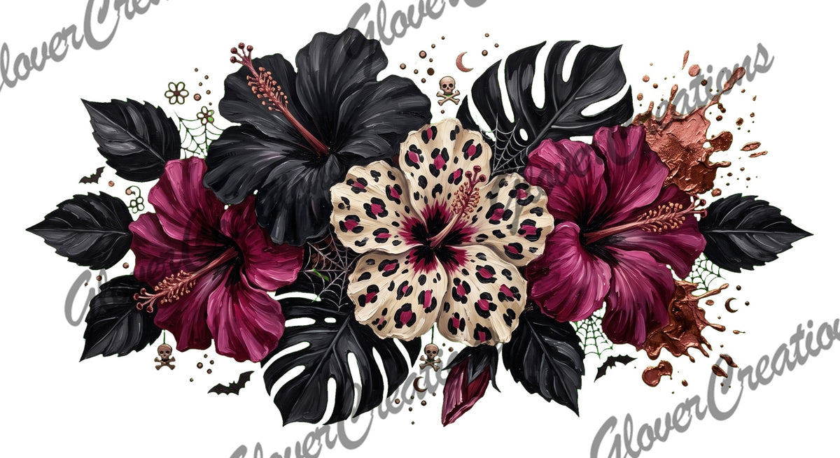 Floral Design Direct to Film Ready to Press Heat Transfers