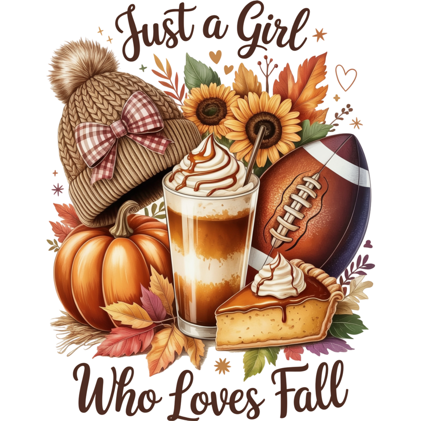 Girl Who Loves Fall Direct to Film Ready to Press Heat Transfers
