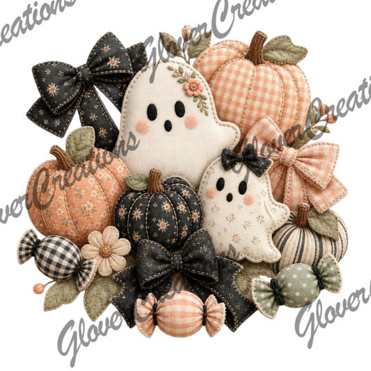 Faux Patch Halloween Direct to Film Ready to Press Heat Transfers