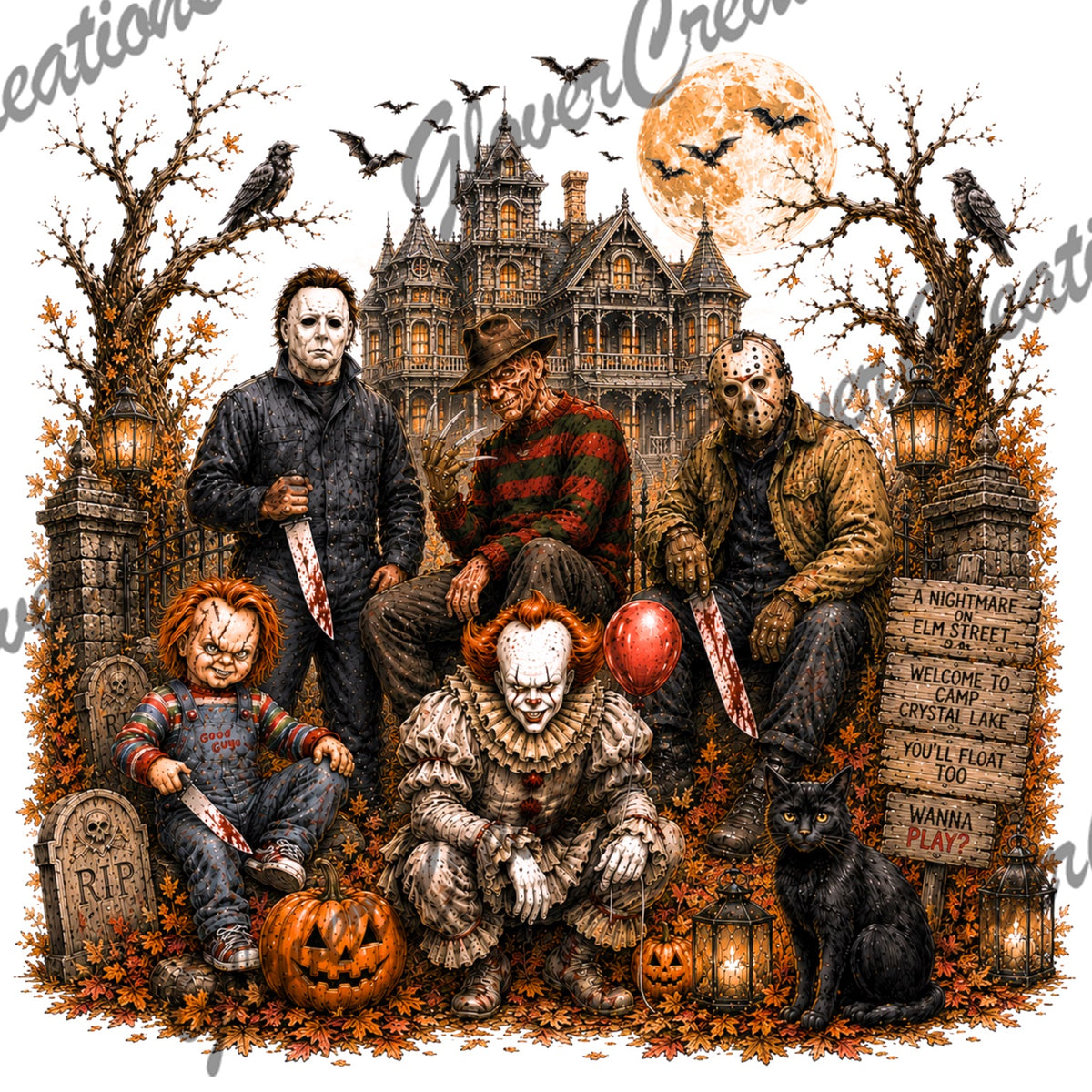 Halloween Design 2 Direct to Film Ready to Press Heat Transfers