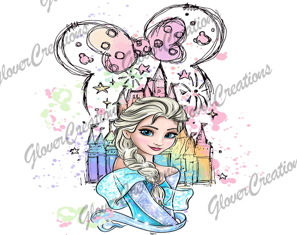 Hand Drawn Queen Direct to Film Ready to Press Heat Transfer