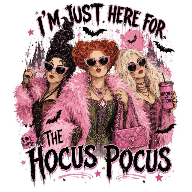 Just Here Hocus Pocus Direct to Film Ready to Press Heat Transfers