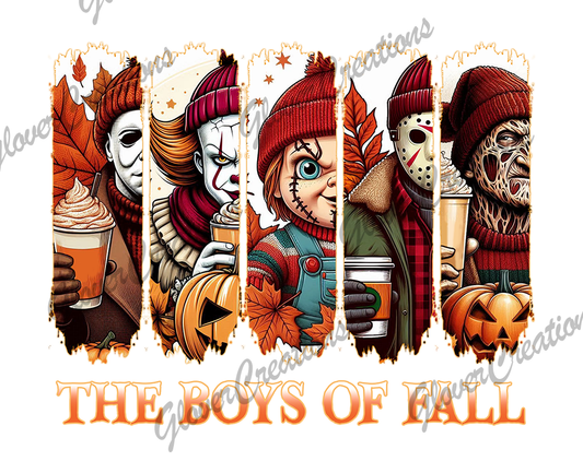 The Boys of Fall Halloween Direct to Film Ready to Press Heat Transfers