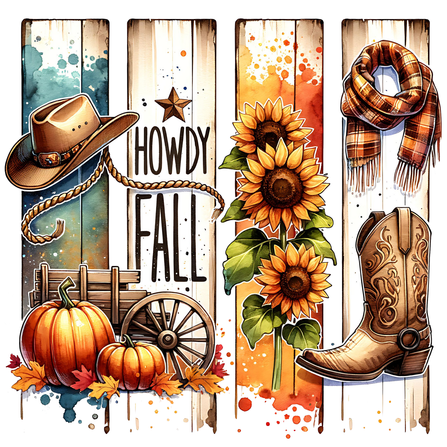Howdy Fall Direct to Film Ready to Press Heat Transfers