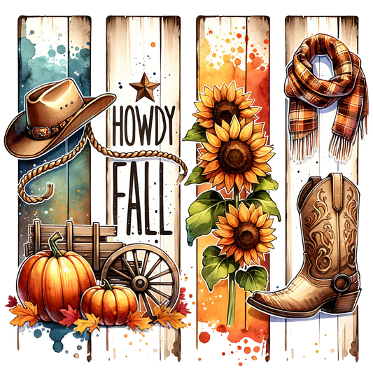 Howdy Fall Direct to Film Ready to Press Heat Transfers