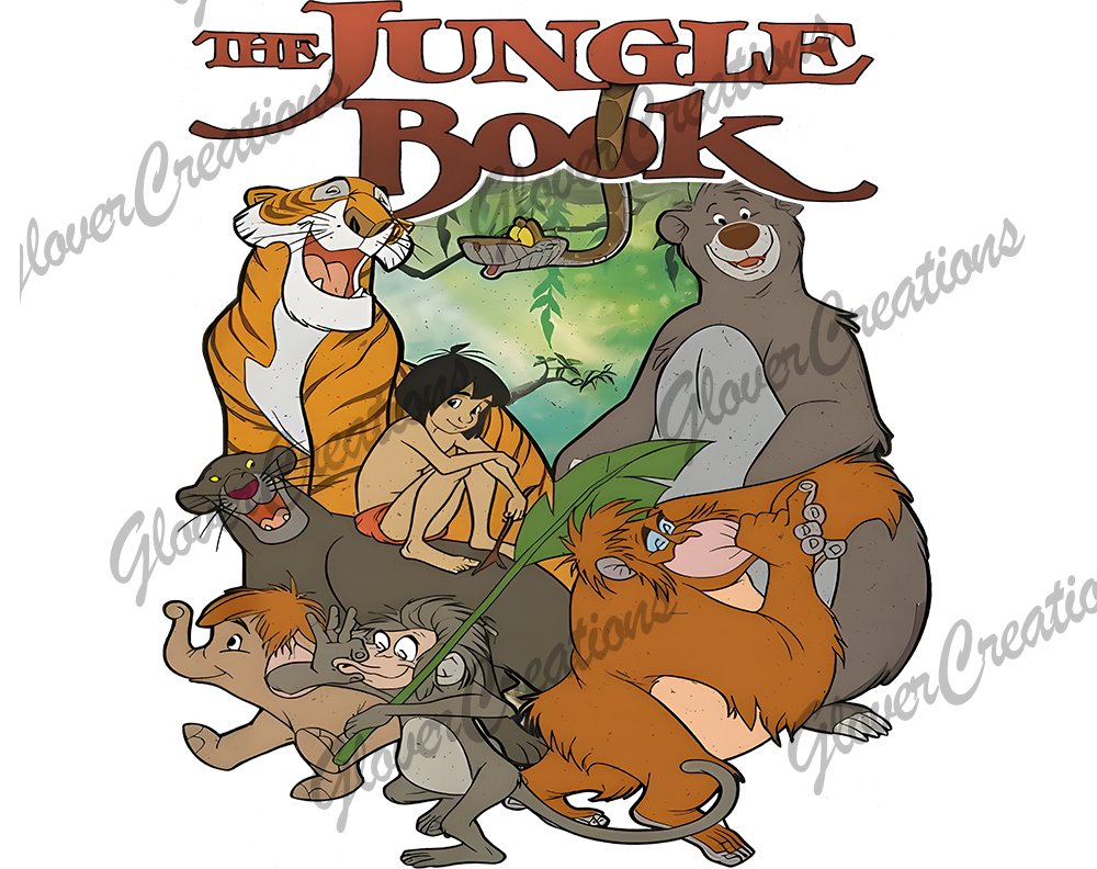 Jungle Book Direct to Film Ready to Press Heat Transfers