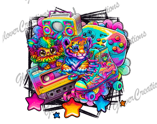 Lisa Frank Direct to Film Ready to Press Heat Transfers