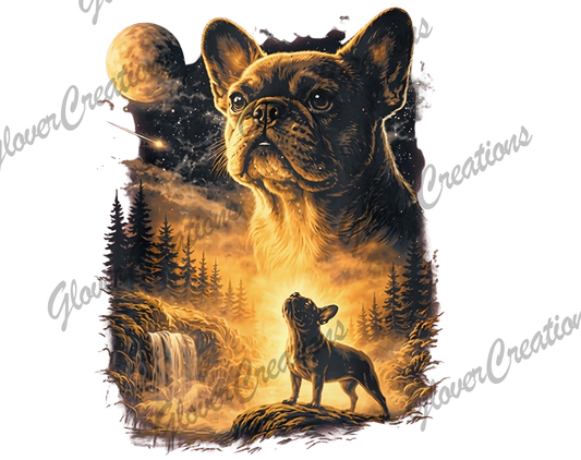 Majestic Frenchie Direct to Film Ready to Press Heat Transfer