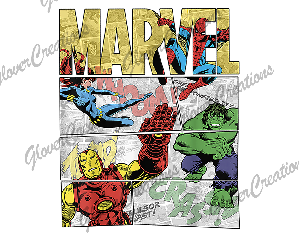 Marvel Comics Direct to Film Ready to Press Heat Transfer