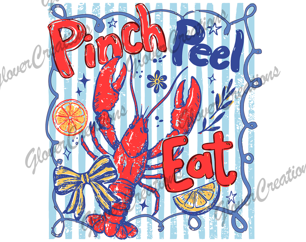 Lobster Lover Direct to Film Ready to Press Heat Transfer