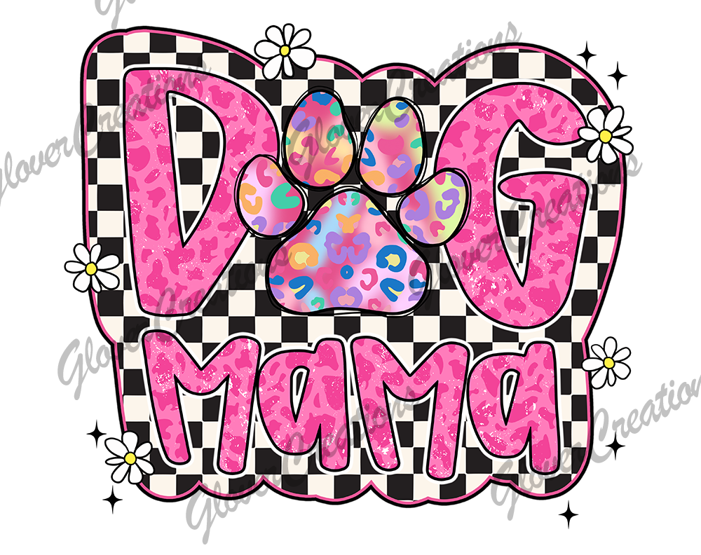 Pink Dog Mama Direct to Film Ready to Press Heat Transfer