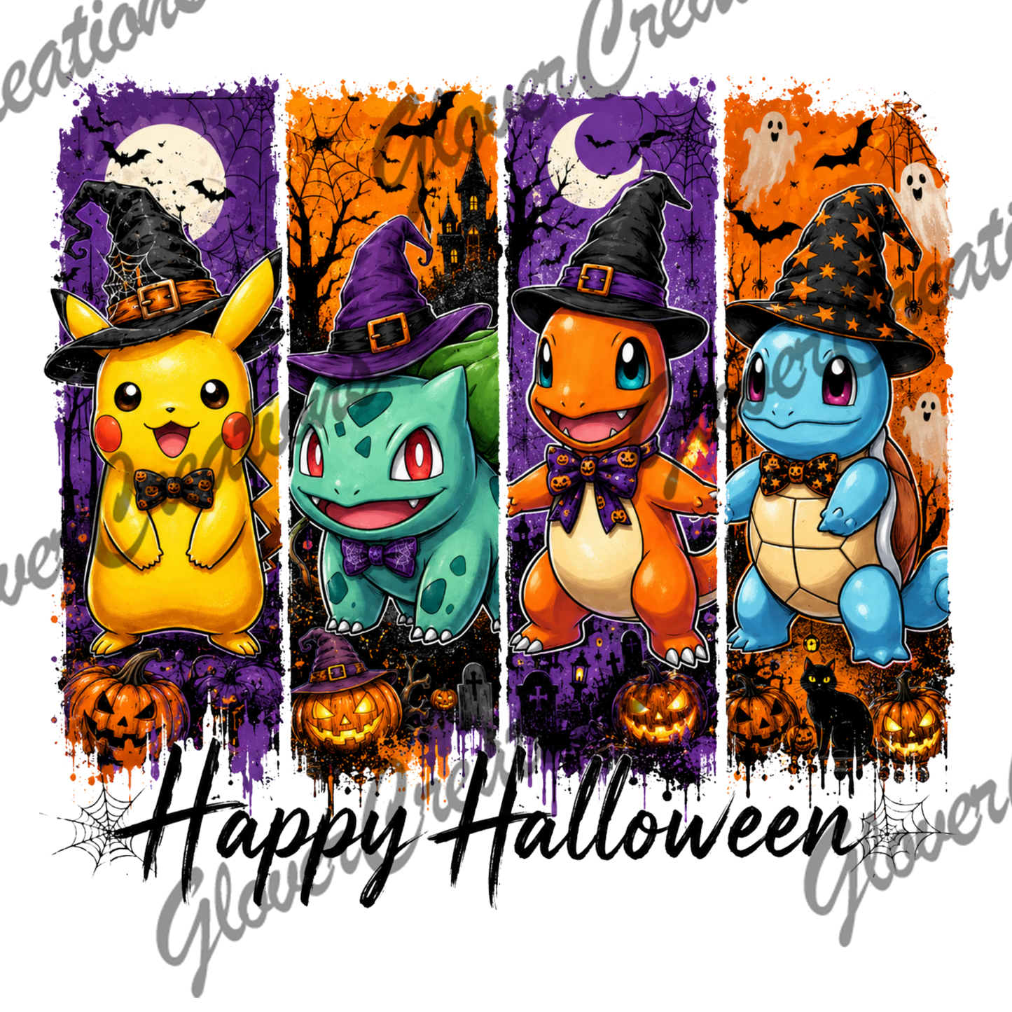 Monster Pals Halloween Direct to Film Ready to Press Heat Transfers