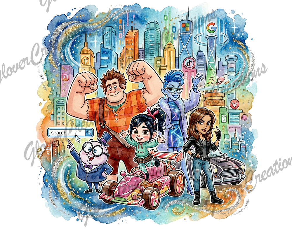 Painted Friend Group Direct to Film Ready to Press Heat Transfer