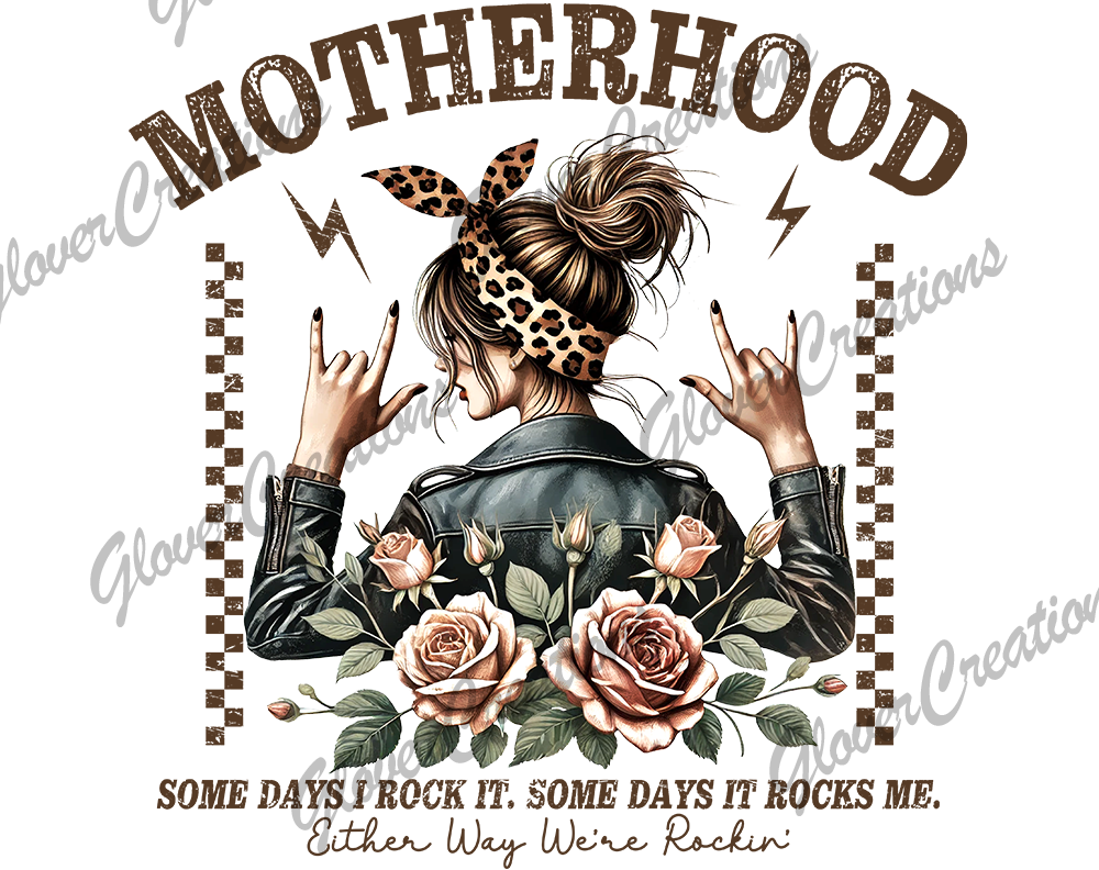 Tough Retro Motherhood Direct to Film Ready to Press Heat Transfer