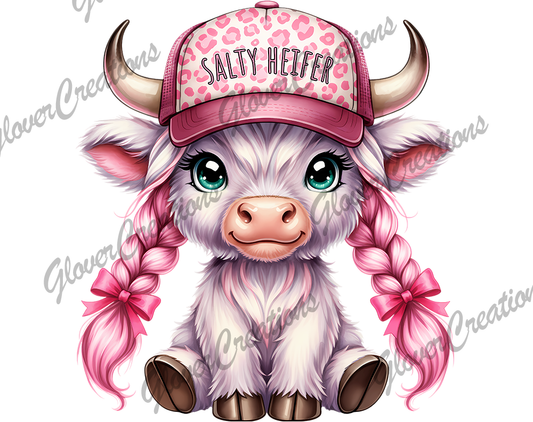 Salty Heifer Direct to Film Ready to Press Heat Transfer
