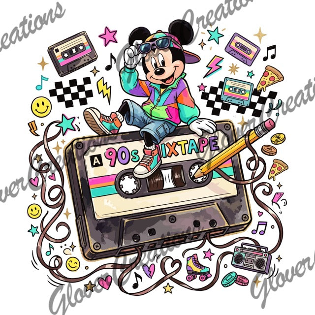 90's Mixtape Direct to Film Ready to Press Heat Transfers